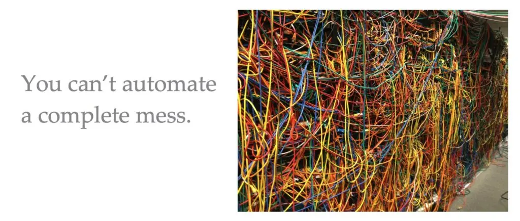 You can't automate a big mess