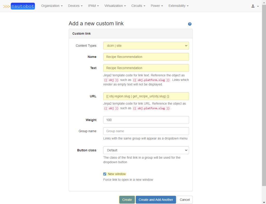create-custom-link