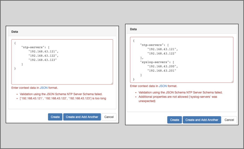 Validating the Config Context Schema