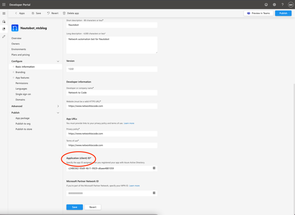 Portal - Configure App