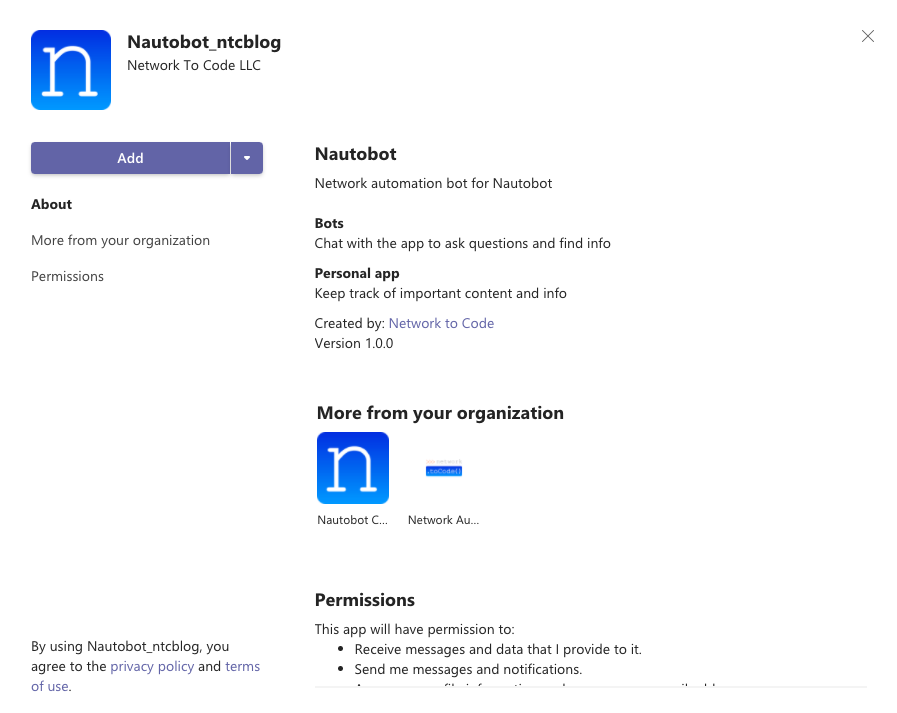 Teams - Add App