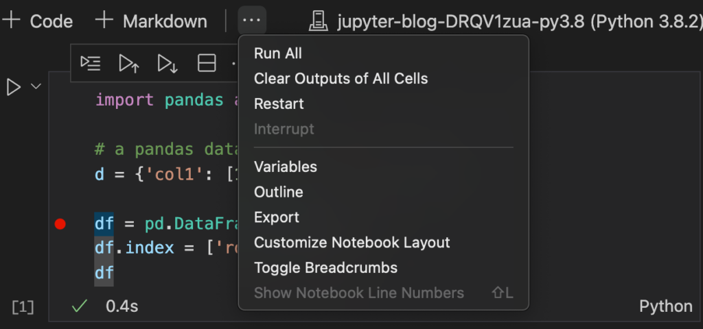 export your notebook
