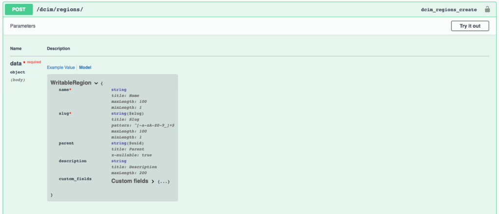 Create a Region in Nautobot