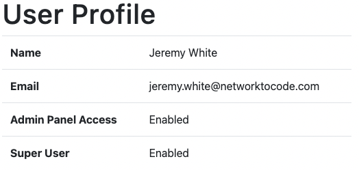 Profile Data