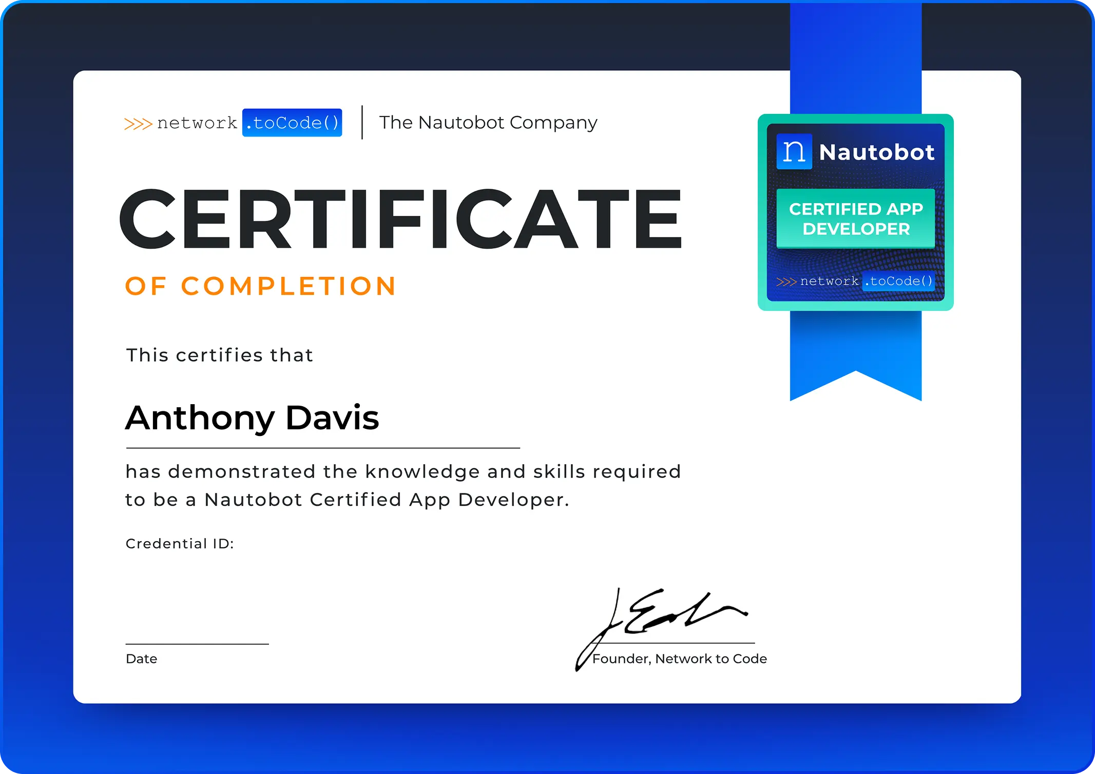 NCAD Certificate